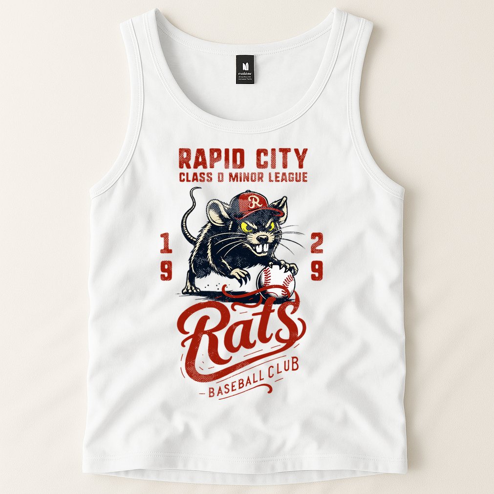 Rapid City Rats Retro Minor League Baseball Team Tank Top