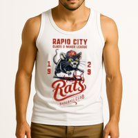 Rapid City Rats Retro Minor League Baseball Team Tank Top