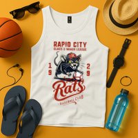 Rapid City Rats Retro Minor League Baseball Team Tank Top