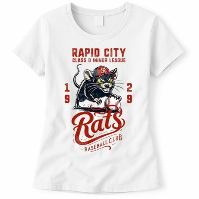 Rapid City Rats Retro Minor League Baseball Team Womens T-Shirt