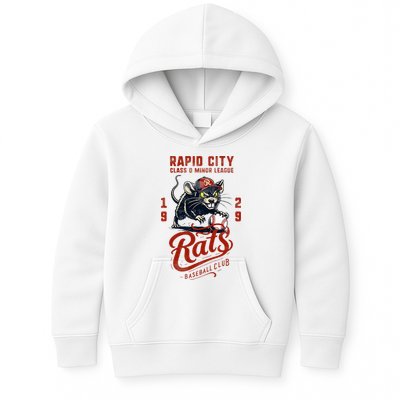 Rapid City Rats Retro Minor League Baseball Team Kids Hoodie