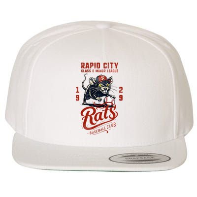 Rapid City Rats Retro Minor League Baseball Team Wool Snapback Cap