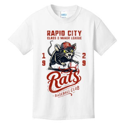 Rapid City Rats Retro Minor League Baseball Team Kids T-Shirt