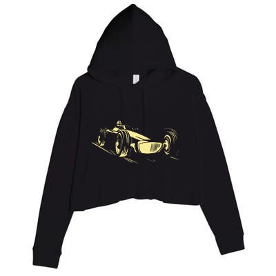 Race Car Crop Fleece Hoodie