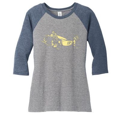 Race Car Women's Tri-Blend 3/4-Sleeve Raglan Shirt