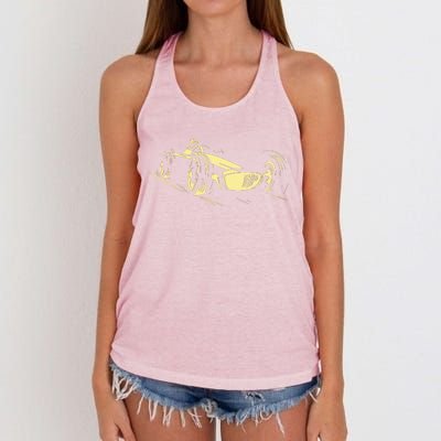 Race Car Women's Knotted Racerback Tank