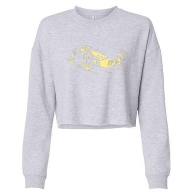 Race Car Cropped Pullover Crew