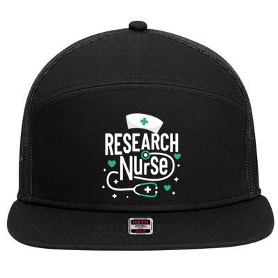 Rn Clinical Research Nurse Practitioner Nursing Graduation Gift 7 Panel Mesh Trucker Snapback Hat