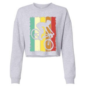 Retro Cycling Cropped Pullover Crew