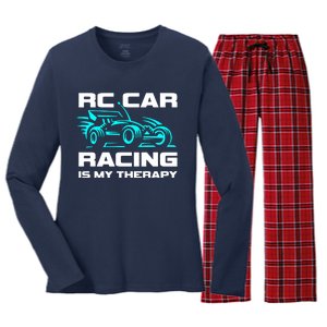 Rc Car Racing Is My Therapy Women's Long Sleeve Flannel Pajama Set 