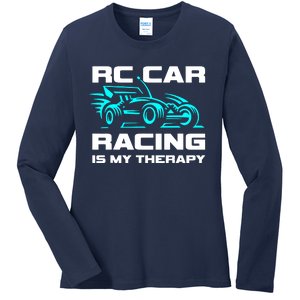 Rc Car Racing Is My Therapy Ladies Long Sleeve Shirt