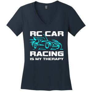 Rc Car Racing Is My Therapy Women's V-Neck T-Shirt