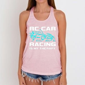 Rc Car Racing Is My Therapy Women's Knotted Racerback Tank