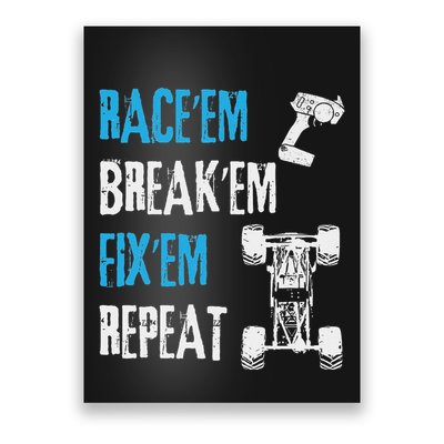 Rc Car Remote Control Racing Gift Poster