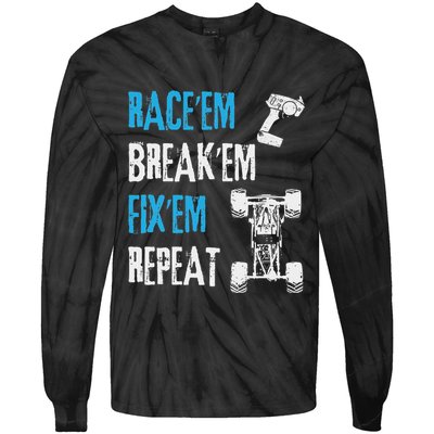 Rc Car Remote Control Racing Gift Tie-Dye Long Sleeve Shirt