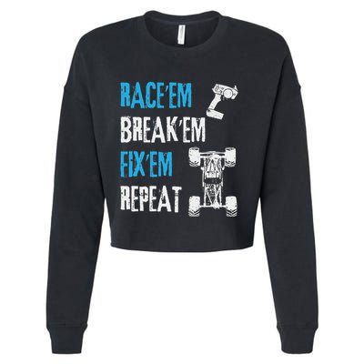Rc Car Remote Control Racing Gift Cropped Pullover Crew