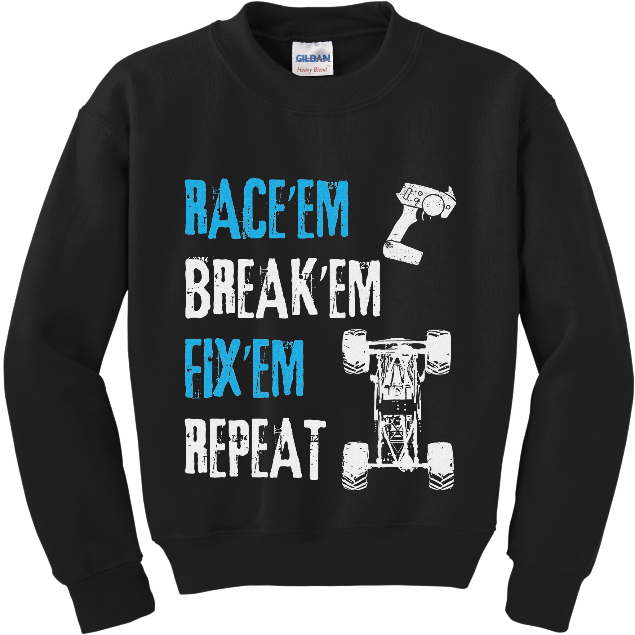 Rc Car Remote Control Racing Gift Kids Sweatshirt