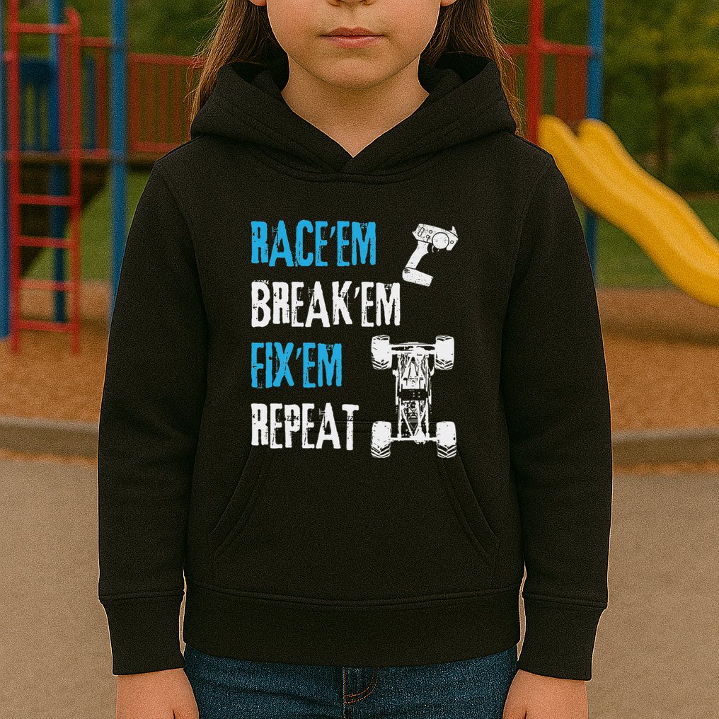 Rc Car Remote Control Racing Gift Kids Hoodie