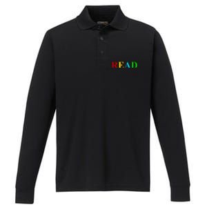 Read Colorful Rainbow Performance Long Sleeve Polo