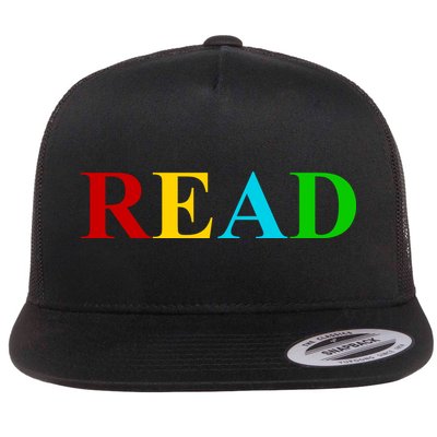 Read Colorful Rainbow Flatbill Hat