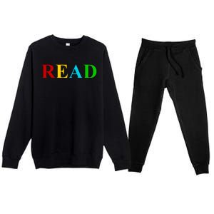 Read Colorful Rainbow Premium Crewneck Sweatsuit Set