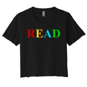 Read Colorful Rainbow Women's Crop Top Tee