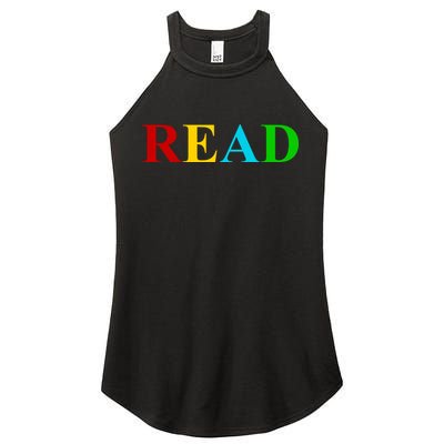 Read Colorful Rainbow Women's Perfect Tri Rocker Tank