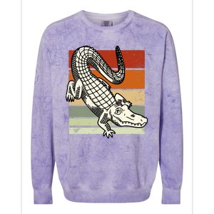 Retro Crocodile Colorblast Crewneck Sweatshirt