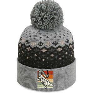 Retro Crocodile The Baniff Cuffed Pom Beanie