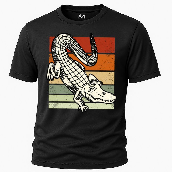 Retro Crocodile Cooling Performance Crew T-Shirt