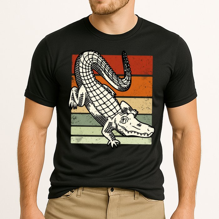 Retro Crocodile Cooling Performance Crew T-Shirt