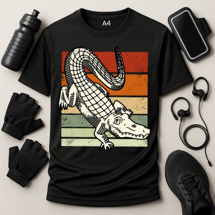 Retro Crocodile Cooling Performance Crew T-Shirt