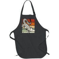 Retro Crocodile Full-Length Apron With Pockets