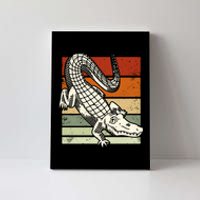 Retro Crocodile Canvas