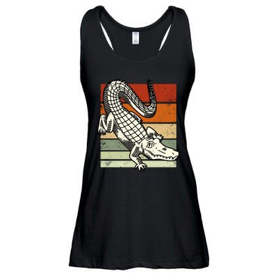 Retro Crocodile Ladies Essential Flowy Tank