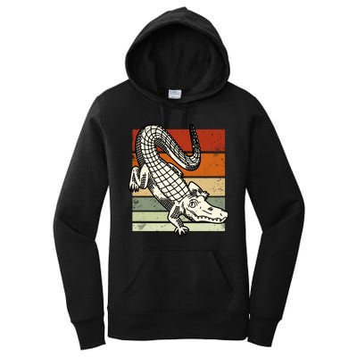 Retro Crocodile Women's Pullover Hoodie