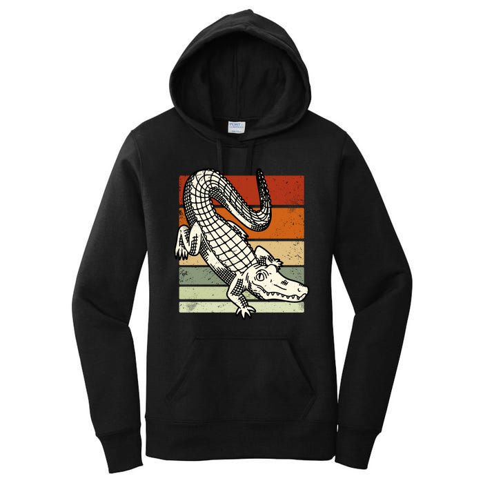 Retro Crocodile Women's Pullover Hoodie