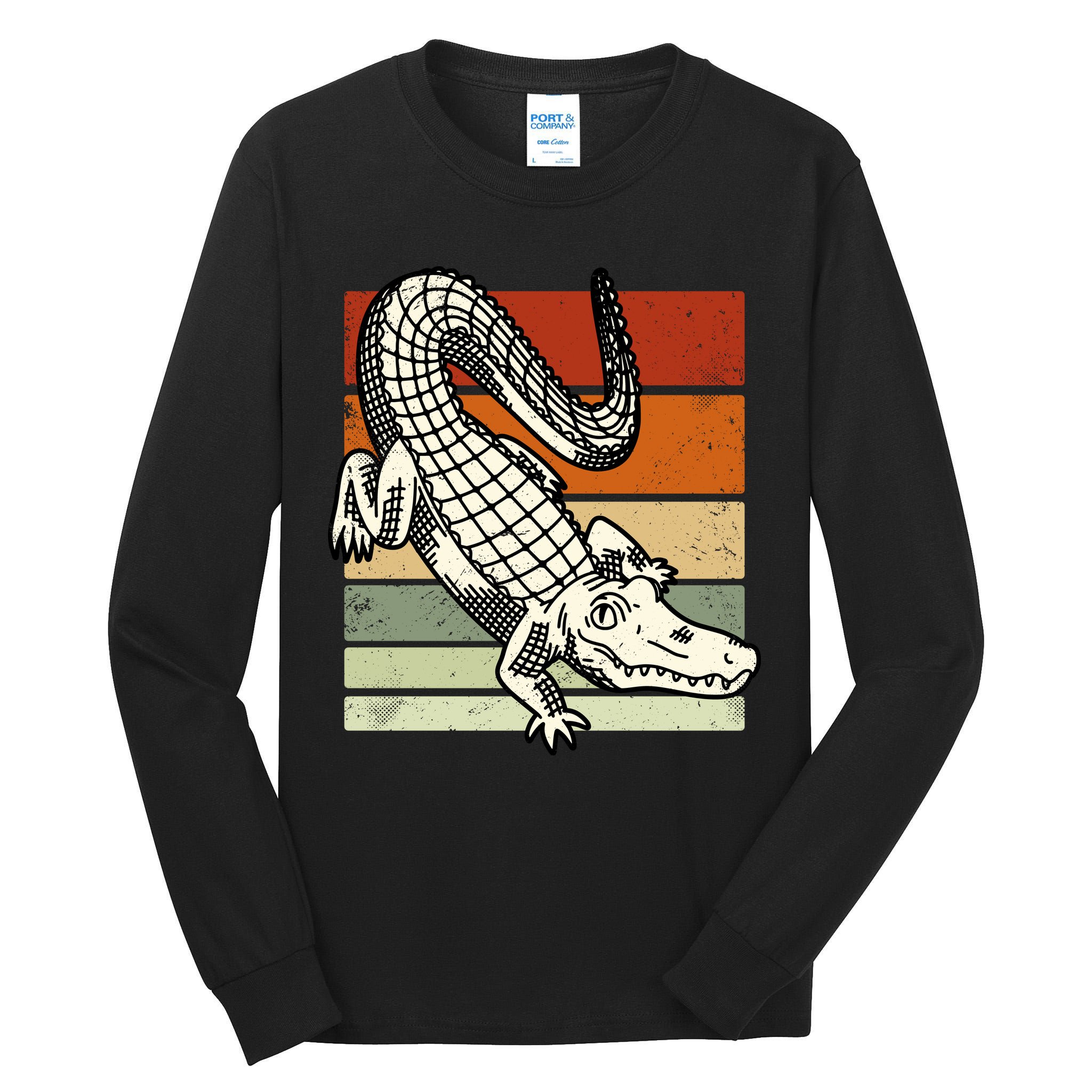 Retro Crocodile Tall Long Sleeve T-Shirt