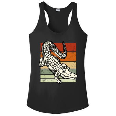 Retro Crocodile Ladies PosiCharge Competitor Racerback Tank