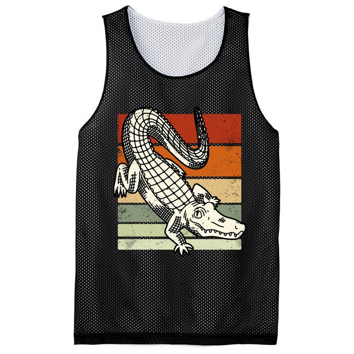 Retro Crocodile Mesh Reversible Basketball Jersey Tank