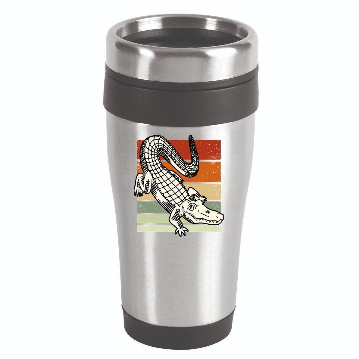 Retro Crocodile 16oz Travel Tumbler