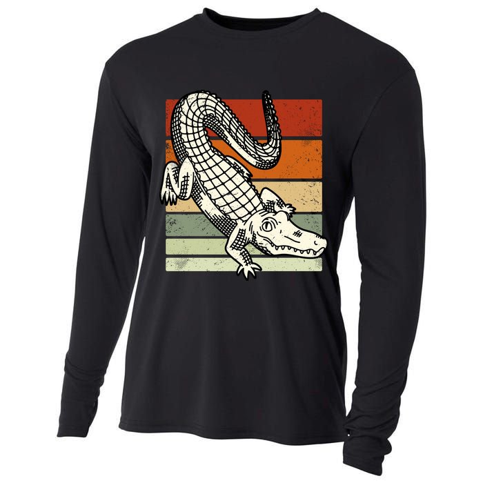 Retro Crocodile Cooling Performance Long Sleeve Crew