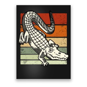 Retro Crocodile Poster