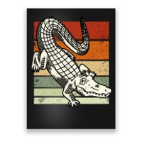 Retro Crocodile Poster