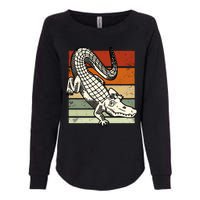 Retro Crocodile Womens California Wash Sweatshirt