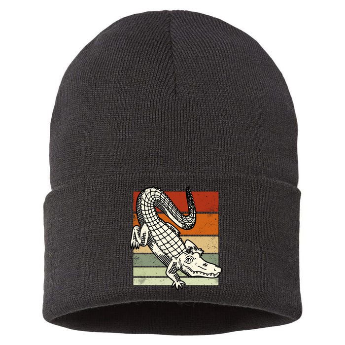 Retro Crocodile Sustainable Knit Beanie