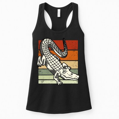 Retro Crocodile Womens Tank Top
