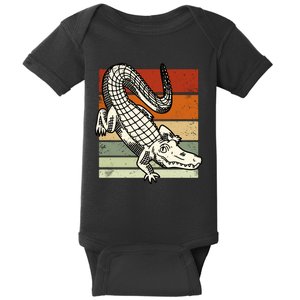 Retro Crocodile Baby Bodysuit