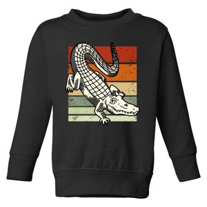 Retro Crocodile Toddler Sweatshirt