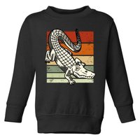 Retro Crocodile Toddler Sweatshirt